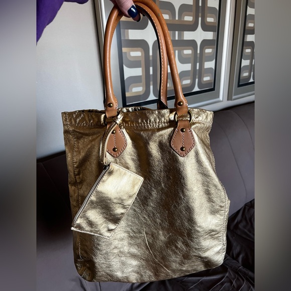 J Crew Gold Leather Thompson Tote - Picture 15 of 15